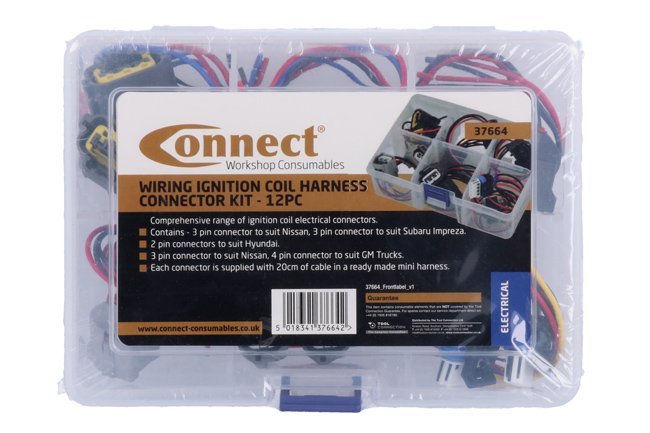 KIT DE CONECTORES DE CHICOTE DE BOBINE DE IGNIÇÃO VARIADOS (12 PEÇAS) - Image 2