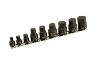 CONJUNTO DE IMPACTO DE PERFIL BAIXO 1/4"D, 3/8"D 9PC