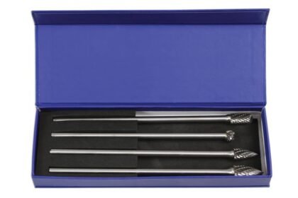 CONJUNTO DE REBARBAR EM CARBONETO DE TUNGSTÉNIO 4 PEÇAS