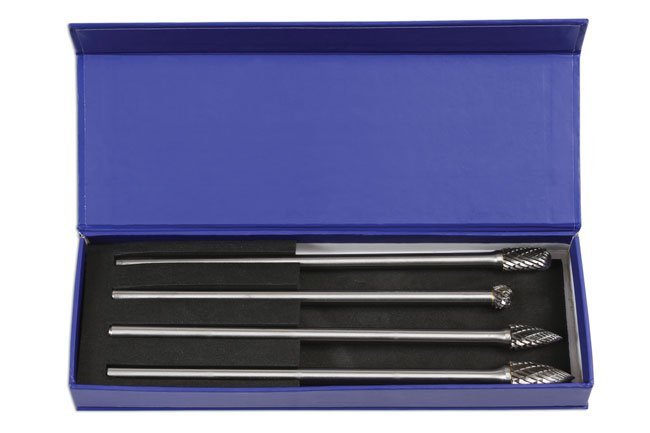 CONJUNTO DE REBARBAR EM CARBONETO DE TUNGSTÉNIO 4 PEÇAS