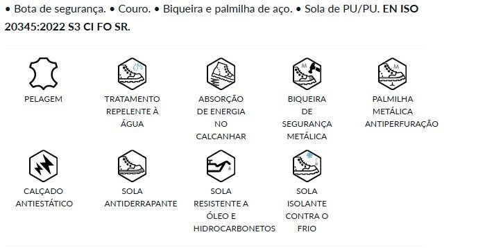 BOTA BEEWORK S3 BIQ E PALM AÇO REF TIKOA S3 CI SRC T.40 - Image 4