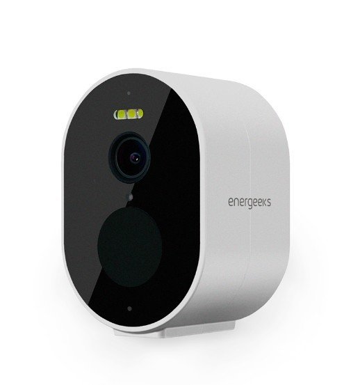 ENERGEEKS - Câmara Wi-Fi com bateria interna/externa 4MP Ranger III Wi-Fi 2,4 GHz Instalação por Bluetooth Detecção de movimento com filtro de humanos Sirene e luzes LED incluídas Bateria 5200 mAh Opção de painel solar compatível
