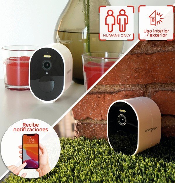 ENERGEEKS - Câmara Wi-Fi com bateria interna/externa 4MP Ranger III Wi-Fi 2,4 GHz Instalação por Bluetooth Detecção de movimento com filtro de humanos Sirene e luzes LED incluídas Bateria 5200 mAh Opção de painel solar compatível - Image 4