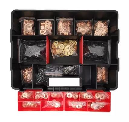 SORTIDO DE ANILHAS DE COBRE P/ INJECTORES 551PCS