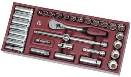 33-pcs 3/8" COMPLETO Chaves Caixa