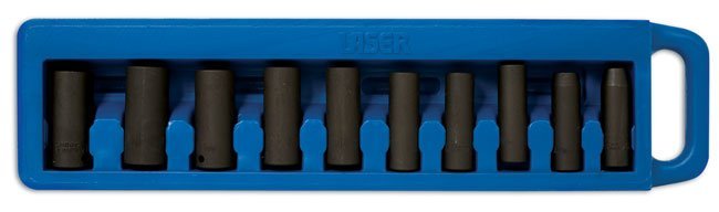 CONJUNTO DE CHAVE DE CAIXA DE IMPACTO LONGA 3/8"D 10PC - Image 2
