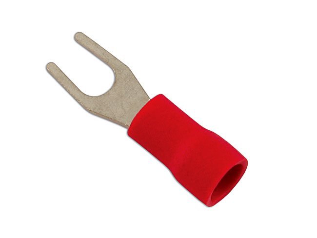 TERMINAL DE GARFO VERMELHO 3,7 MM, 100 UNIDADES - Image 2