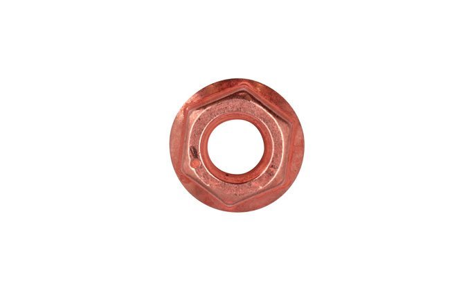 PORCA FLANGEADA REVESTIDA DE COBRE M8 X 1,25 X 13 MM SEXTAVADA (5 PEÇAS) - Image 2
