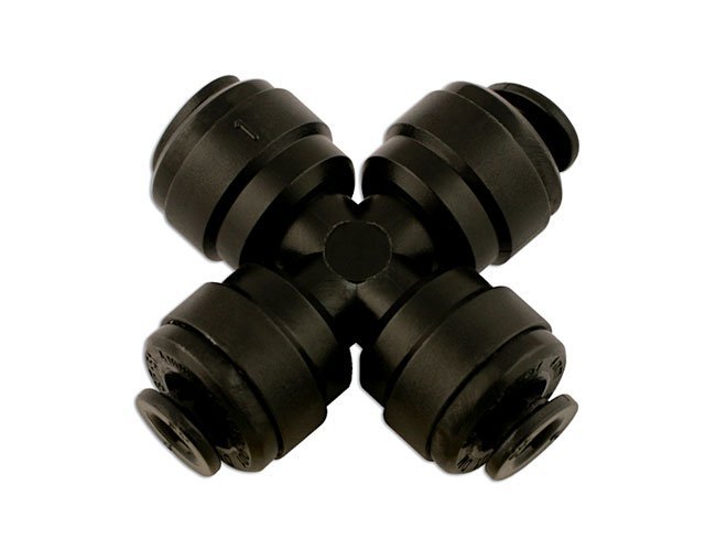 CONECTOR CRUZADO DE ENCAIXE RÁPIDO 4MM, PACOTE COM 5 PEÇAS