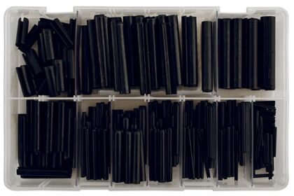 CONJUNTO DE 385 PEÇAS DE PINOS DE MOLA SORTIDOS, TAMANHO IMPERIAL.