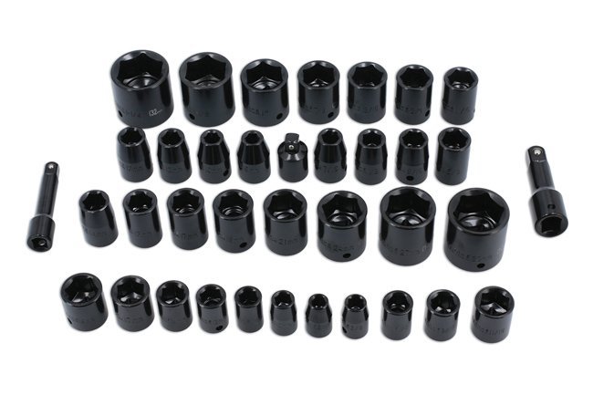 CONJUNTO DE CHAVE DE CAIXA DE IMPACTO 3/8"D, 1/2"D 37PC