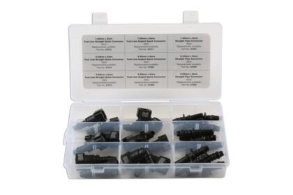 CONJUNTO DE 24 CONECTORES RÁPIDOS PARA LINHAS DE COMBUSTÍVEL, RETOS E ANGULARES