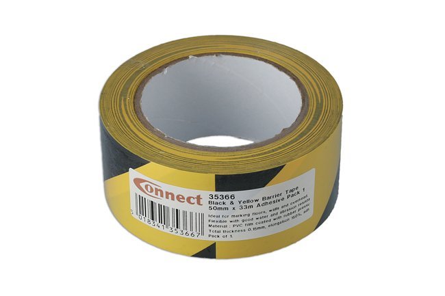 FITA ADESIVA DE BARREIRA PRETA E AMARELA, 50 MM X 33 M, 1 UNIDADE. - Image 4