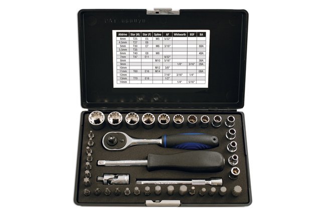 CONJUNTO DE CHAVE DE CAIXA E BIT ALLDRIVE 1/4"D 40PC