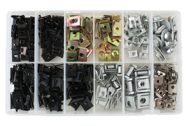 CONJUNTO DE 245 PEÇAS DE PORCAS E PORCAS EM U METÁLICAS SORTIDAS - Image 2