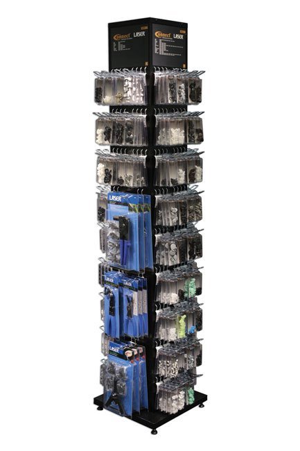 SUPORTE TORRE TRIM CLIP (METAL) COM 484 PACOTES CLAM E 12 FERRAMENTAS A LASER - Image 2