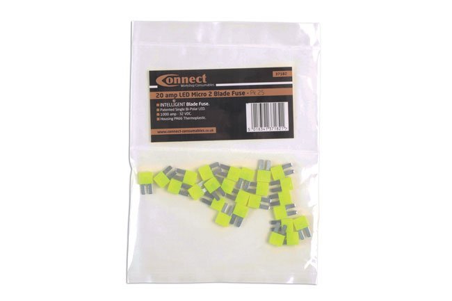 FUSÍVEIS LED MICRO DE 2 LÂMINAS 20A 25 PEÇAS - Image 3