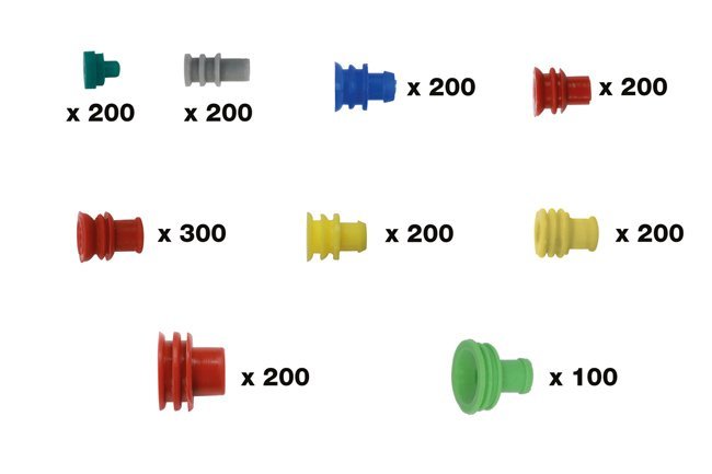 CONJUNTO DE 1800 VEDAÇÕES VARIADAS PARA TERMINAIS NÃO ISOLADOS - Image 2