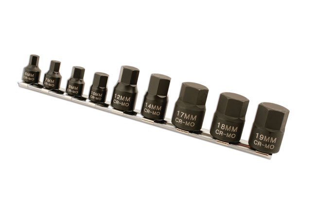 CONJUNTO HEXAGONAL DE IMPACTO DE PERFIL BAIXO AJUSTADA 1/4"D, 3/8"D 9PC - Image 4
