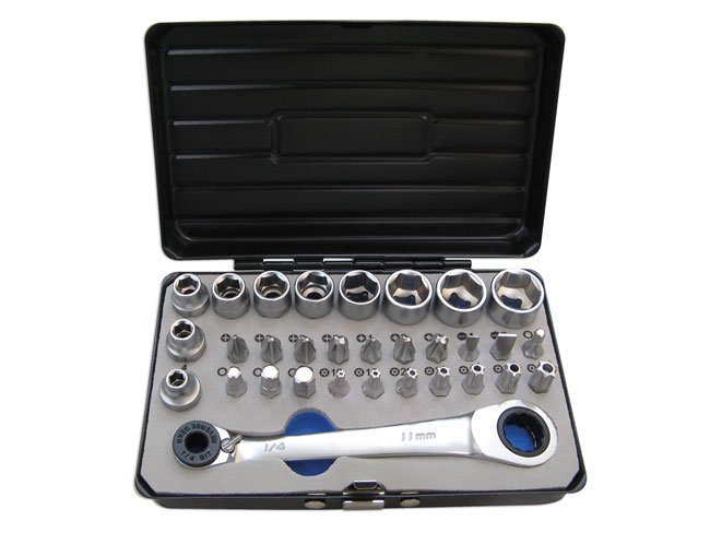 CONJUNTO DE CHAVE DE CAIXA E BIT 1/4"D 31PC