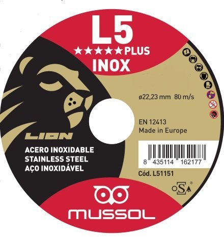 DISCO CORTE EXTRAFINO INOX 125X1 LION - Image 2
