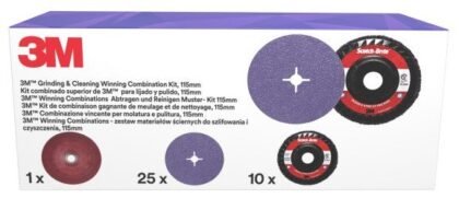 3M™ KIT DISCOS REBARBAR & LIMPEZA INCLUI 125 MM 982CX AND XO-RD DISC, WITH 1 FIBRE DISC RIBBED BACK-UP PAD, 1 EA/KIT