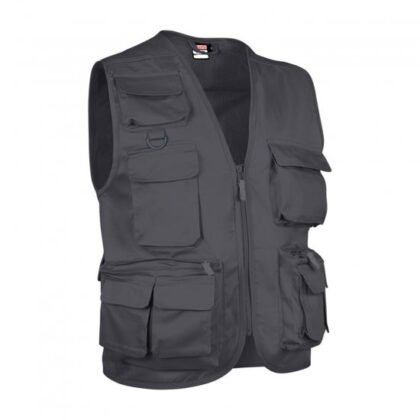 COLETE MULTIBOLSOS SARJA POL/ALG L CINZENTO