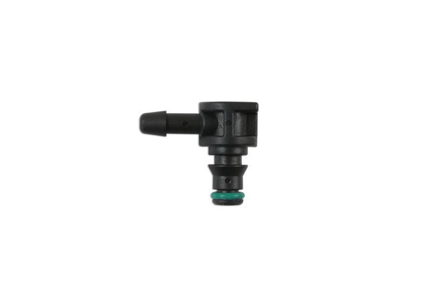 CONECTOR RÁPIDO ANGULAR PARA VAZAMENTO DE LINHA DE COMBUSTÍVEL 4 MM X 6 MM (5 PEÇAS)