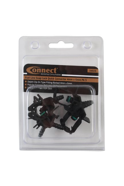 CONECTOR RÁPIDO DE ENCAIXE PARA LINHA DE COMBUSTÍVEL COM VEDAÇÃO CONTRA VAZAMENTO, 4 MM X 6 MM, PACOTE COM 5 UNIDADES - Image 2