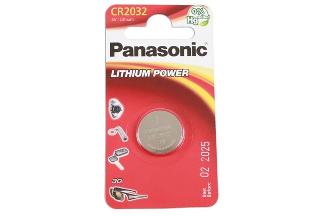 BATERIA TIPO MOEDA PANASONIC CR2032 (1 UNIDADE)
