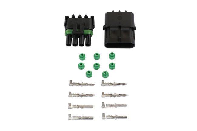 KIT DE CONECTORES ELÉTRICOS AUTOMOTIVOS DELPHI DE 4 PINOS COM 18 PEÇAS