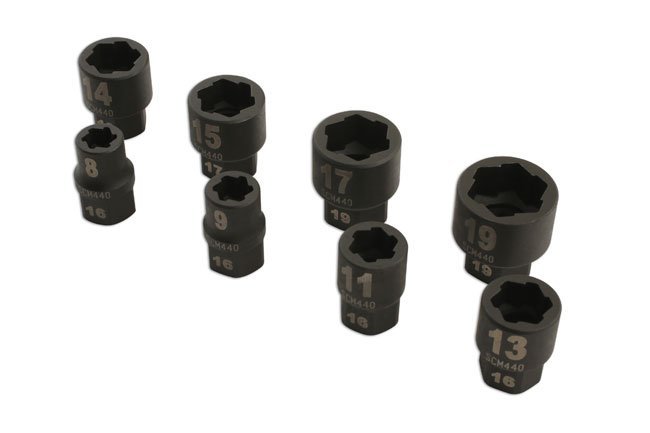 REMOVEDOR DE PORCA/PARAFUSO DANIFICADO 3/8"D 8PC - Image 2