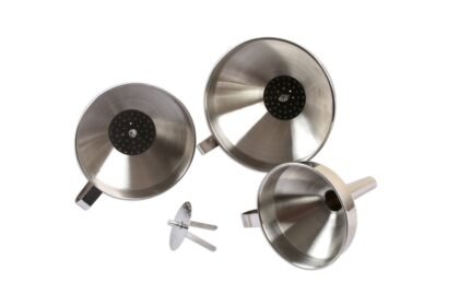 CONJUNTO DE FUNIL EM AÇO INOXIDÁVEL 3PC