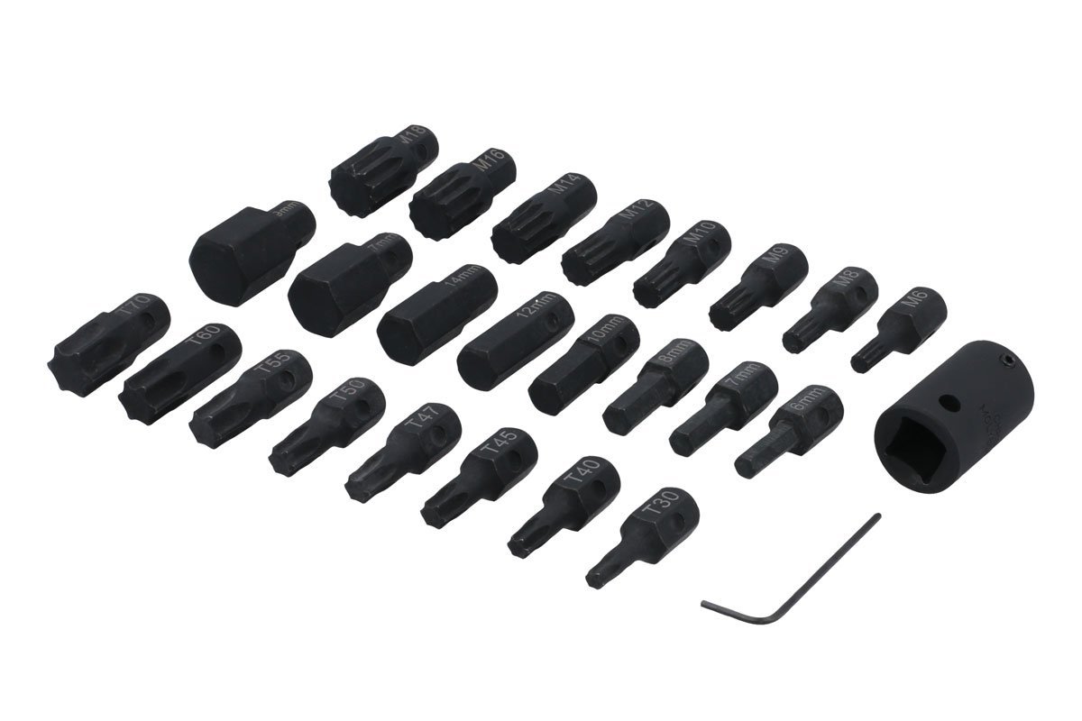 BIT DE IMPACTO INTERCAMBIÁVEL AJUSTADA 1/2"D 25PC