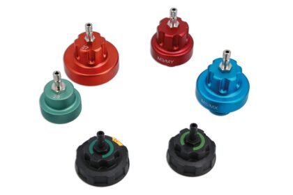 CONJUNTO DE TAMPAS DE TESTE DE PRESSÃO DE ARREFECIMENTO 6PC - PARA EV/HÍBRIDO/ICE