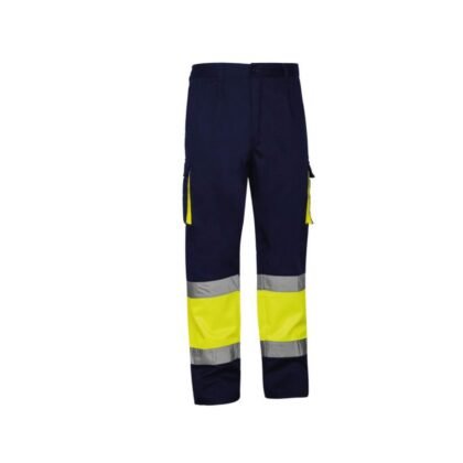 CALÇA MULTIBOLSOS ALTA VISIBILIDADE AZUL/AM ALG240GRS T.42